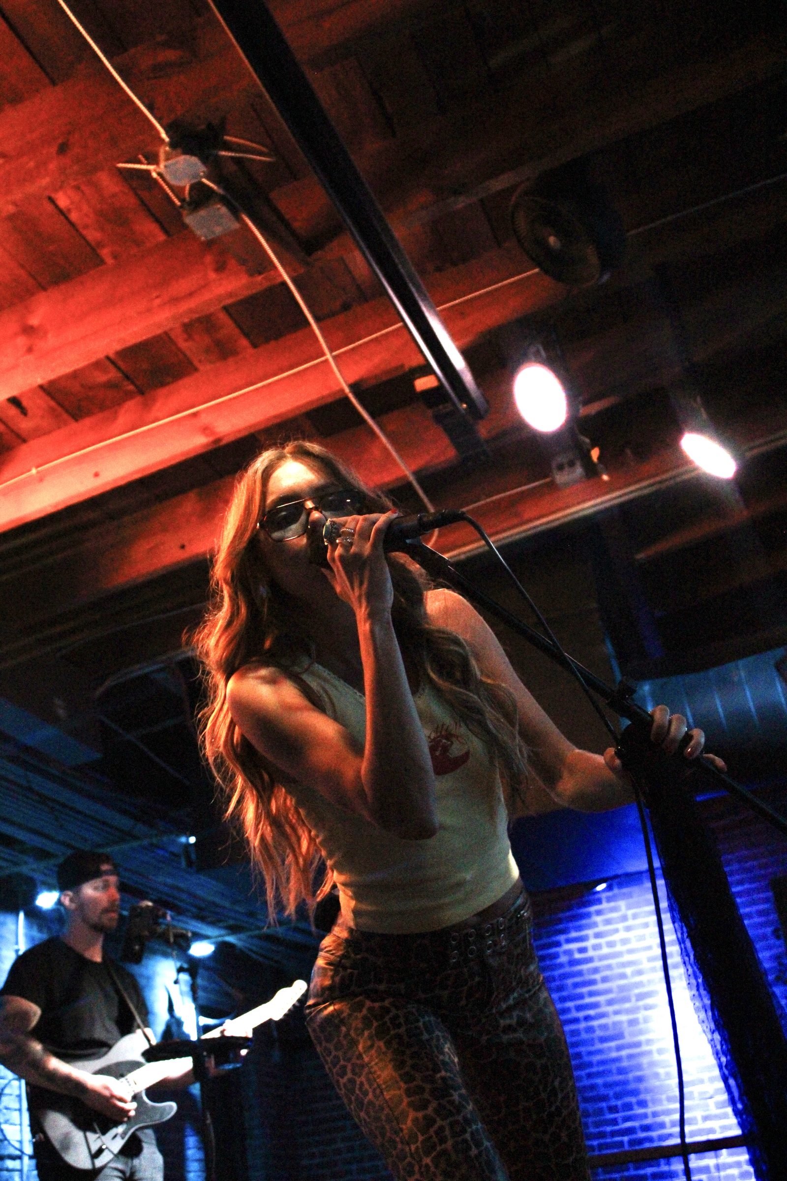 Laura Vinson singing on stage