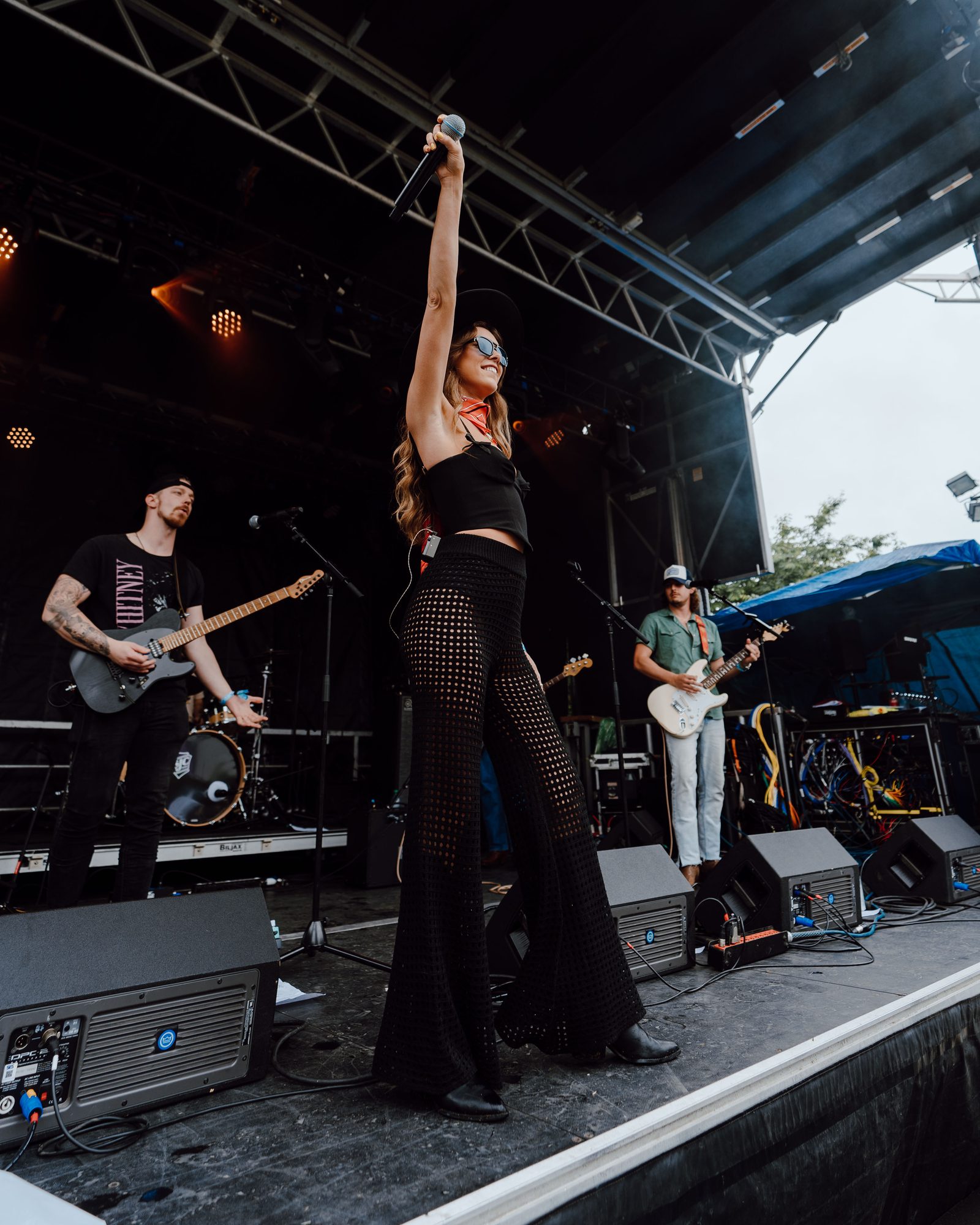 Laura Vinson performing outdoors